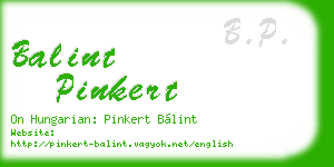 balint pinkert business card