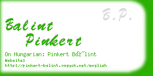 balint pinkert business card